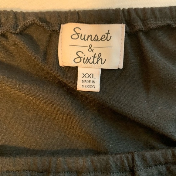 NWT size XXL Sunset & Sixth Black off the shoulder top - Picture 7 of 8
